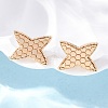 Brass Stud Earrings EJEW-D288-04G-4