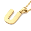 Ion Plating(IP) Initial Letter 304 Stainless Steel Pendant Necklaces NJEW-M199-01G-U-2