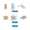 20Pcs 4 Style Brass Filigree Box Clasps KK-PJ0001-15-19