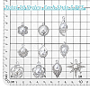 50Pcs 10 Styles Alloy Crystal Rhinestone Pendants ALRI-PH0001-35-5