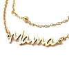 Mother's Day 304 Stainless Steel Ma Ma Multi-Strand Link Chains Bracelets for Women BJEW-Q335-01B-G-2