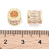 Brass Micro Pave Clear Cubic Zirconia Beads KK-P271-43G-A-3