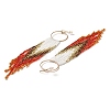 Bohemia Woven Glass Seed Bead Dangle Earrings EJEW-A046-03B-2