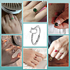 1Pc Rhodium Plated 925 Sterling Silver Adjustable Solitaire Ring Settings FIND-BC0013-97-6