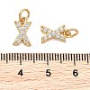 SHEGRACE Brass Micro Pave Clear Cubic Zirconia Pendants XGRQ29573-394G-X-3