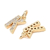 SHEGRACE Brass Micro Pave Clear Cubic Zirconia Pendants XGRQ29162-394G-K-2