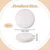 Flat Round White Cement Painting Rock DIY-WH0783-012-2
