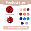 66Pcs 11 Colors Opaque Resin Imitation Shell Beads RESI-DC0001-60-2