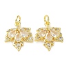 Rack Plating Brass Clear Cubic Zirconia Pendants KK-B078-02G18-01-1