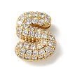 Brass Micro Pave Cubic Zirconia Beads KK-P290-61G-S-1