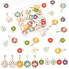  60Pcs 10 Style Alloy Enamel Pendants FIND-NB0004-33-1