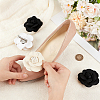 4Pcs 2 Colors Imitation Leather Shoe Buckle Clips with Iron Clip FIND-CL0001-94-3