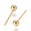 304 Stainless Steel Ball Stud Earrings X-EJEW-F237-01B-G-2