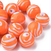 Opaque Striped Acrylic Beads MACR-S373-27B-04-3