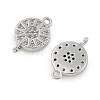 Brass Micro Pave Cubic Zirconia Connector Charms KK-U056-05P-2