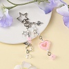 Alloy & Acrylic & Glass Pendant Decorations HJEW-YW00436-05-1