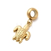 304 Stainless Steel Sea Animal European Dangle Charms STAS-D153-04A-G-2