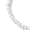 Rond Shell Pearl Beaded Stretch Bracelets for Women BJEW-JB11038-3