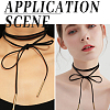 Velvet Cord Knot Tie Choker Necklaces for Women NJEW-CL0001-35-6