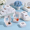 30Pcs Foldable Square Paper Storage Gift Boxes with Visible Window CON-PH0003-62B-4