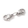 Non-Tarnish 304 Stainless Steel Double Lobster Claw Clasps STAS-E163-57P-B-2