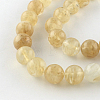 Coffee Watermelon Stone Glass Round Bead Strands LS-G-R342-6mm-18-3