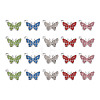 30Pcs 5 Colors Zinc Alloy Butterfly Jewelry Charms FIND-TA0001-61-16