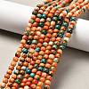 Synthetic Ocean White Jade Round Bead Strands X-G-M165-4mm-04-1