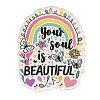 Motivational Quote Your Soul is Beautiful Printed Acrylic Pendants MACR-K362-01D-1