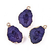 Druzy Geode Resin Pendants RESI-S383-066B-1