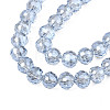 Electroplate Transparent Glass Beads Strands EGLA-N002-15-A01-3