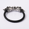 Retro Dragon 304 Stainless Steel Bangles BJEW-F210-22-3