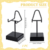 Iron & Wood Mineral Display Holder with Square Acrylic Bases ODIS-WH0099-215-2
