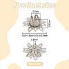 40Pcs Brass Bead Caps KK-PH0015-25P-2
