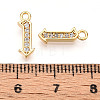 Brass Micro Pave Cubic Zirconia Charms KK-N261-104A-G-3