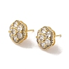 Brass Micro Pave Cubic Zirconia Earrings for Women EJEW-E301-04G-1