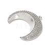 Brass Micro Pave Clear Cubic Zirconia Pendants CU-CBAC53C-05P-2