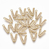 Brass Cubic Zirconia Charms KK-S348-330V-1