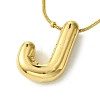 Ion Plating(IP) Initial Letter 304 Stainless Steel Pendant Necklaces NJEW-R265-05G-J-1
