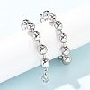 Brass Ball Chain Necklaces for Men Women NJEW-H089-01P-2