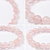 SUNNYCLUE Natural Rose Quartz Round Beads Stretch Bracelets BJEW-PH0001-10mm-20-4