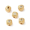 Brass Micro Pave Cubic Zirconia Beads KK-Z136-63G-1