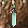 Natural Green Aventurine with Metal Big Pendants PW-WG20046-04-1