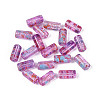 Picasso Transparent Glass Bugle Beads SEED-N010-02B-1
