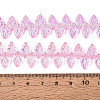 Electroplate Transparent Glass Beads Strands EGLA-N056-03A-05-4