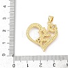 Brass Micro Pave Cubic Zirconia Pendants KK-D317-083G-3