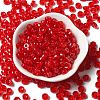 Transparent Colours Glass Seed Beads X-SEED-E001-T3x6mm-02-2