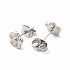 304 Stainless Steel Flower Stud Earrings for Women EJEW-C004-07P-2