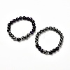 Natural Tiger Eye(Dyed) Beads Stretch Bracelets Set BJEW-JB06653-04-1