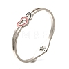 304 Stainless Steel Hinged Bangles for Women BJEW-F474-37P-02-4